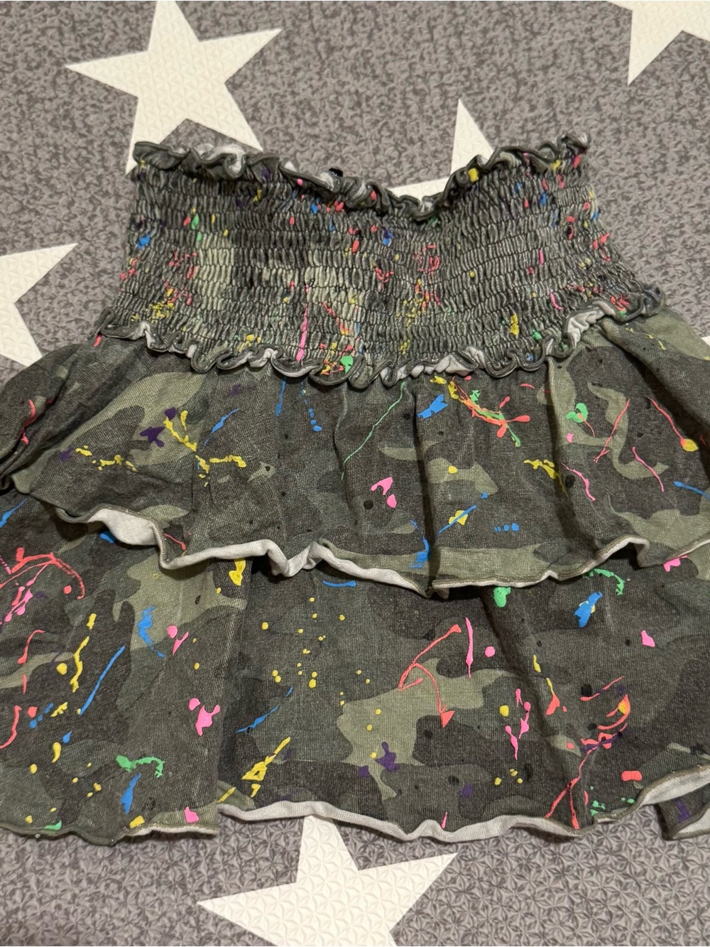 Flowers by Zoe Neon Paint Splatter Skirt
